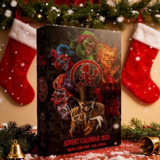 2025 Сумасшедшие клоуны Адвент-календарь Коробка Акриловая подвеска Темный карнавал Рождество
