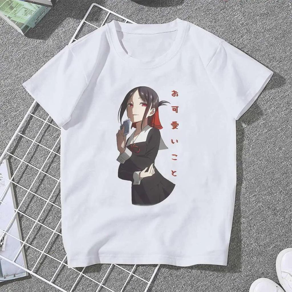 Kaguya Okawaii Koto Женская футболка Kaguya sama Love Is War Аниме Эстетическая винтажная женская одежда Большой размер Хлопковая одежда с рисунком