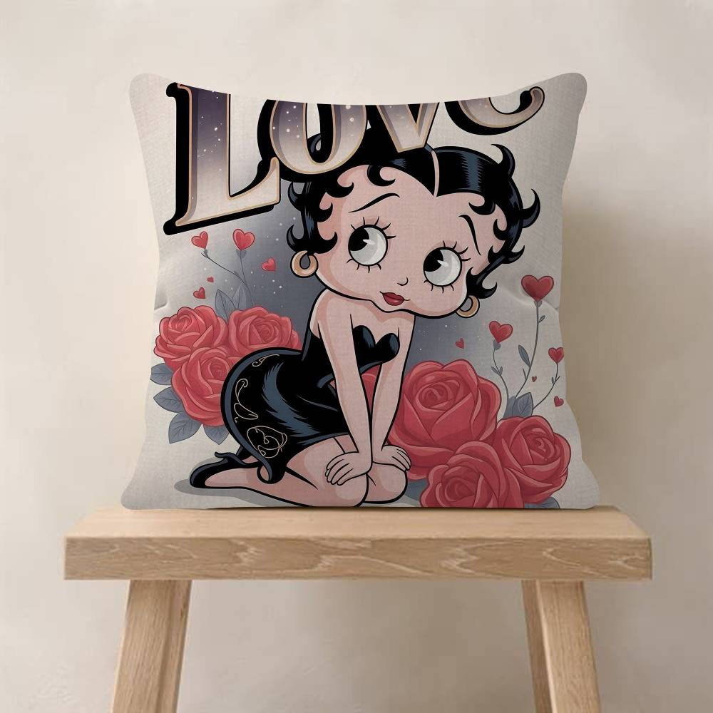 Pretty Cartoon BBetty Bboop Pillow Gift Home Office Decoration Bedroom Sofa Car Cushion Cover Case 45x45