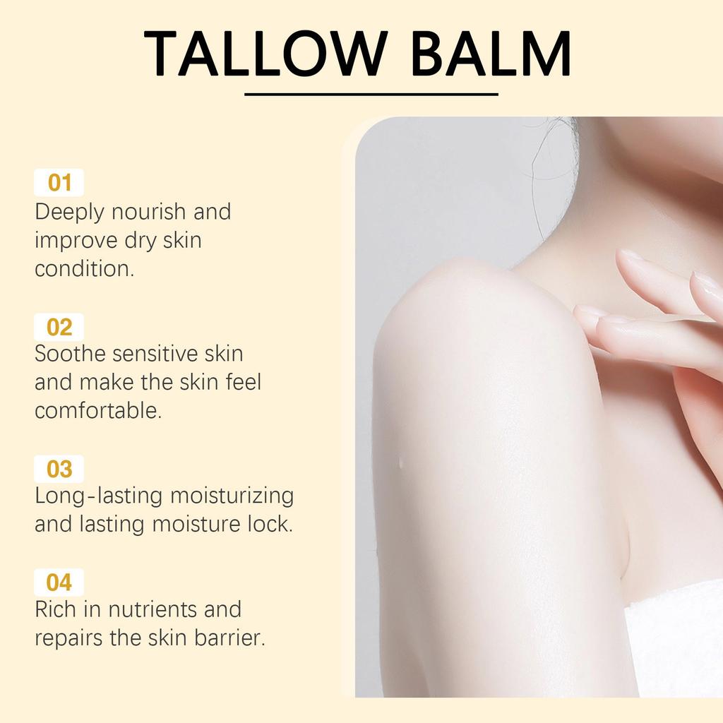 Говяжий жир в палочке Говяжий жир для кожи без запаха Органический говяжий жир Blam Grass Fed Finished Whipped Tallow Face Cream Moisturizer Bod 30g