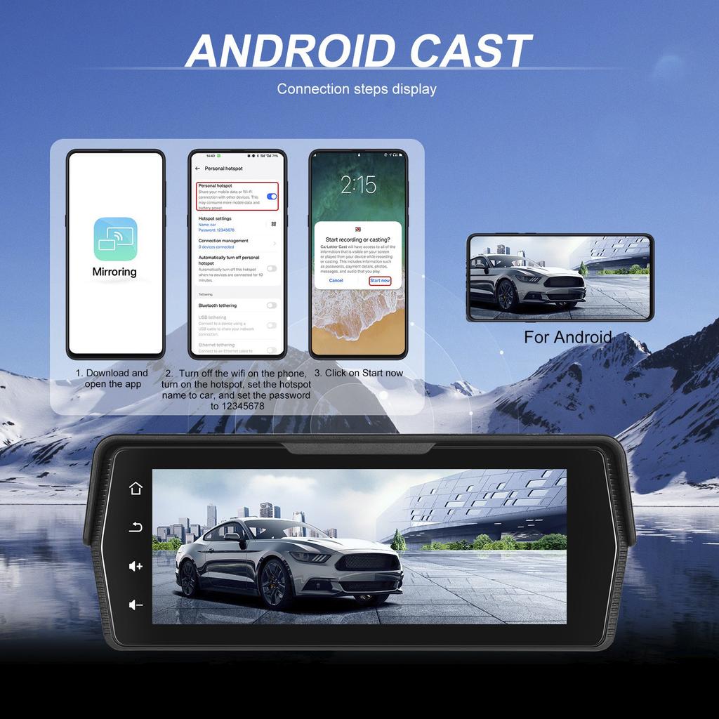 6.86-inch PND Dual Recording Wireless CarPlay Android Auto for Motorcycles