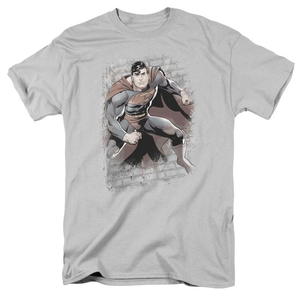 DC COMICS SUPERMAN BRICKS Licensed Adult Men's Graphic Tee Shirt SM-3XL