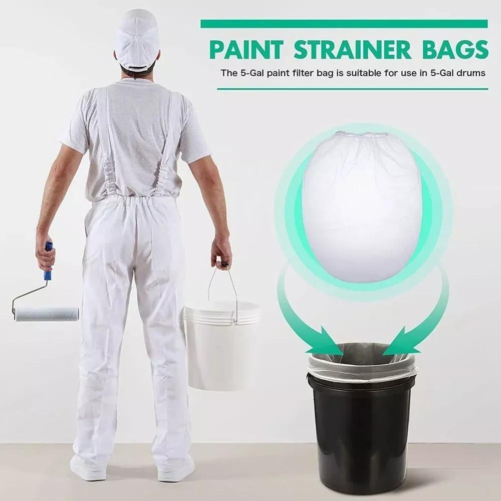 5 шт. Верхний сетчатый фильтр для краски, сетчатый фильтр-мешок из дакрона, удобные мешки для сита для краски