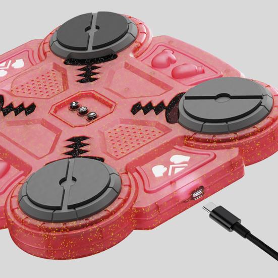 Музыкальный боксерский тренажер, совместимый с Bluetooth, музыкальная мишень для ударов, умная реакционная боксерская подушка с 3 скоростными режимами и светодиодной подсветкой, перезаряжаемая фитнес-игрушка для