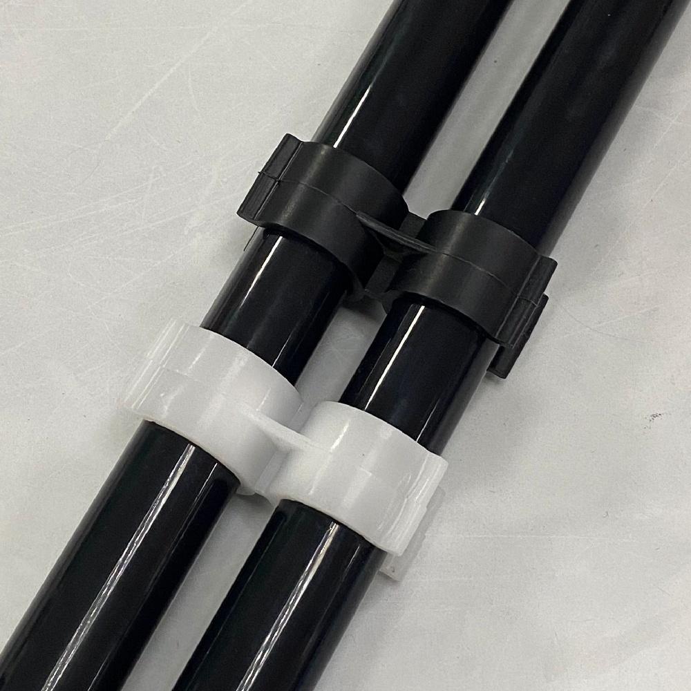 8-Pack Anti-Wobble Bimini Clamps – Nylon Boat Top Clamps For 7/8-1" Tubing – Black/White Marine Grade For Bimini Tops, Boat Hooks, Ladders