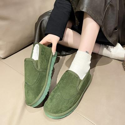 Женские туфли на плоской подошве на осень-зиму, повседневные хлопковые туфли, теплые, удобные, женские, больших размеров 35-44, зимние ботинки, нескользящие, женские туфли