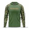 Камуфляжный рыболовный костюм Simms UPF50 с длинным рукавом, худи, быстросохнущий, дышащий, солнцезащитный, летний мужской костюм для морской рыбалки