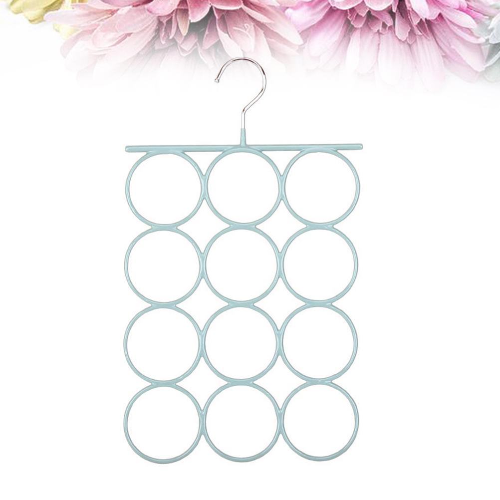 1 шт. 12-петлевая вешалка для шарфов, противоскользящая вешалка для хранения вещей, экономящая место в гардеробе (зеленая)