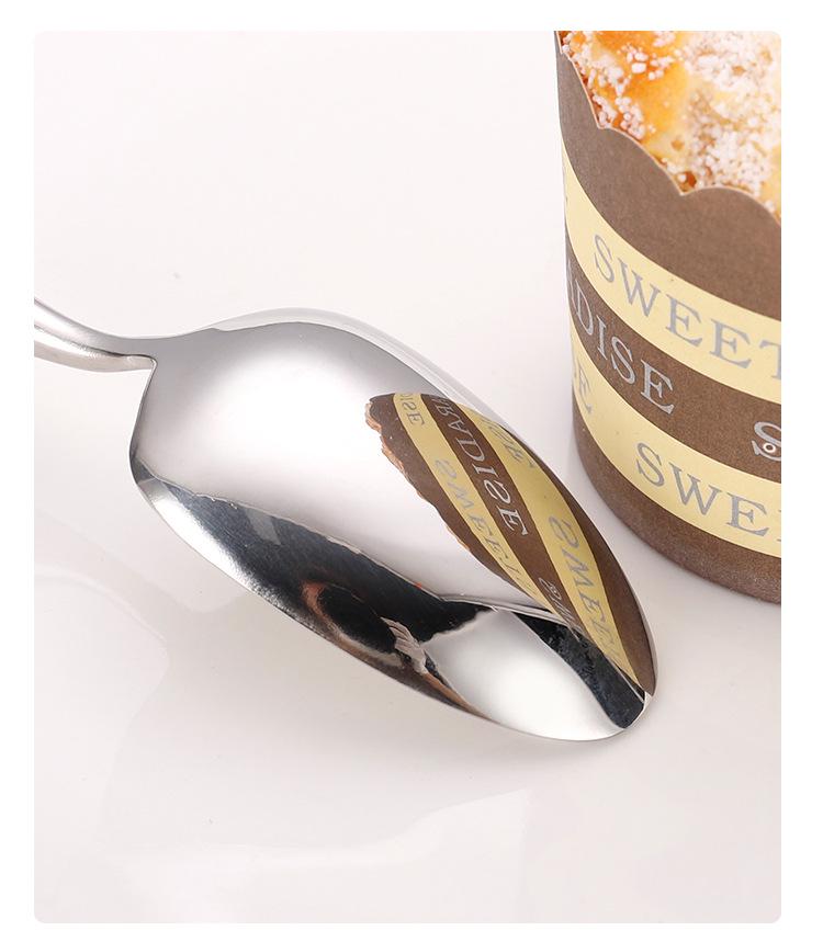 Набор столовых приборов из нержавеющей стали с узкой талией: Нож для стейка, Вилка, Десертная ложка, Зеркальная полировка.