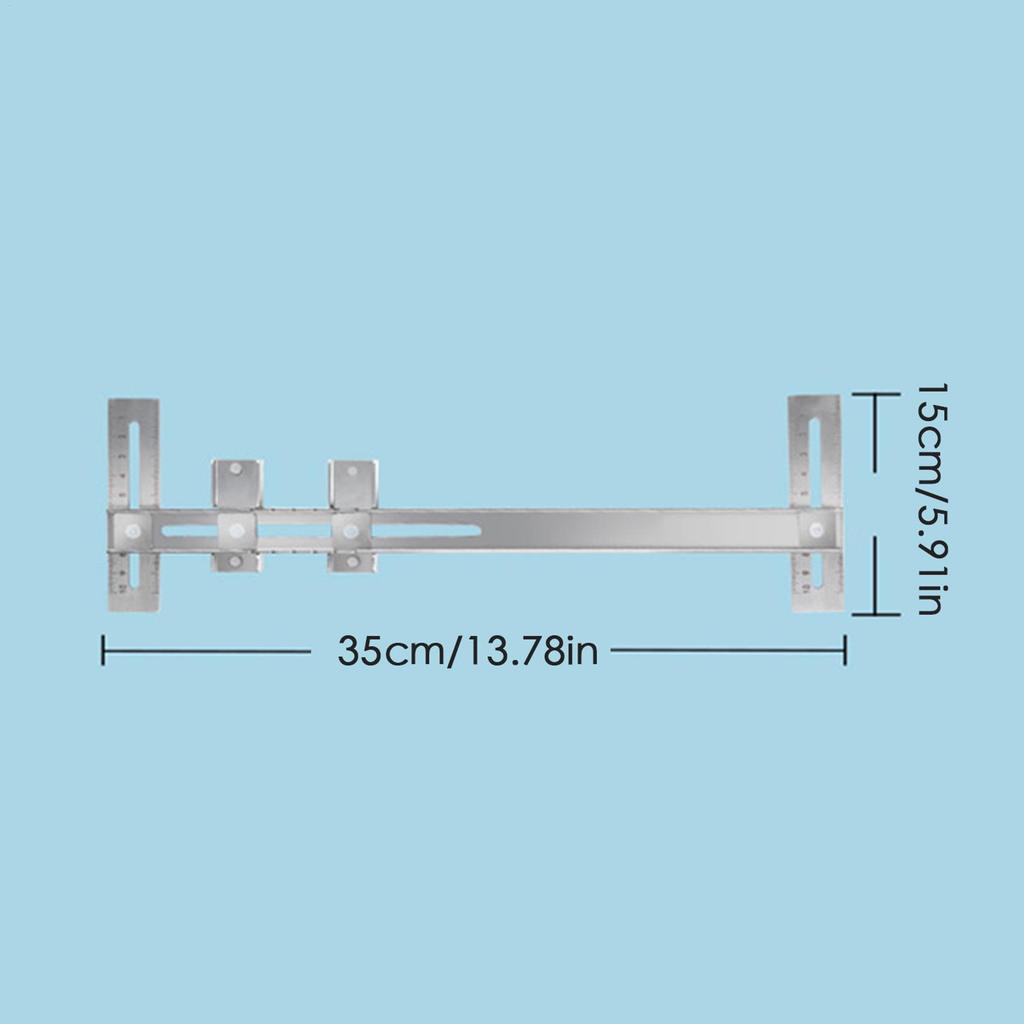 Линейка для установки шкафа Регулируемый шаблон Кондуктор Открыватель позиционирующих отверстий Для профессиональных плотников Энтузиастов Дверь
