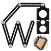 Multi-Angle Measuring Ruler, Aluminum Alloy Template Tool, Tile Hole Locator, Multifunctional Folding Ruler, Adjustable Angle, Drill Guide Rul