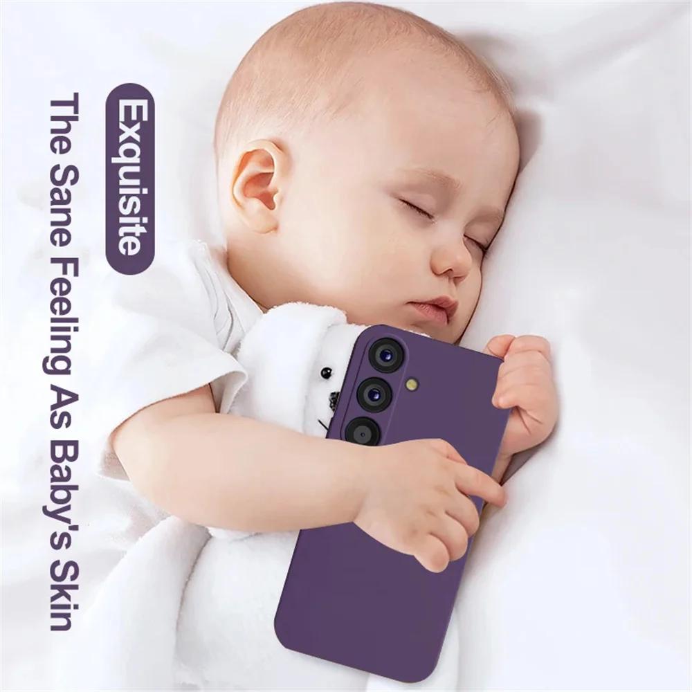 Жидкий силиконовый чехол для телефона для Samsung Galaxy S21 S22 S23 S24 S25 UItra Plus S23 S24 FE легкий красочный мягкий чехол на заднюю панель
