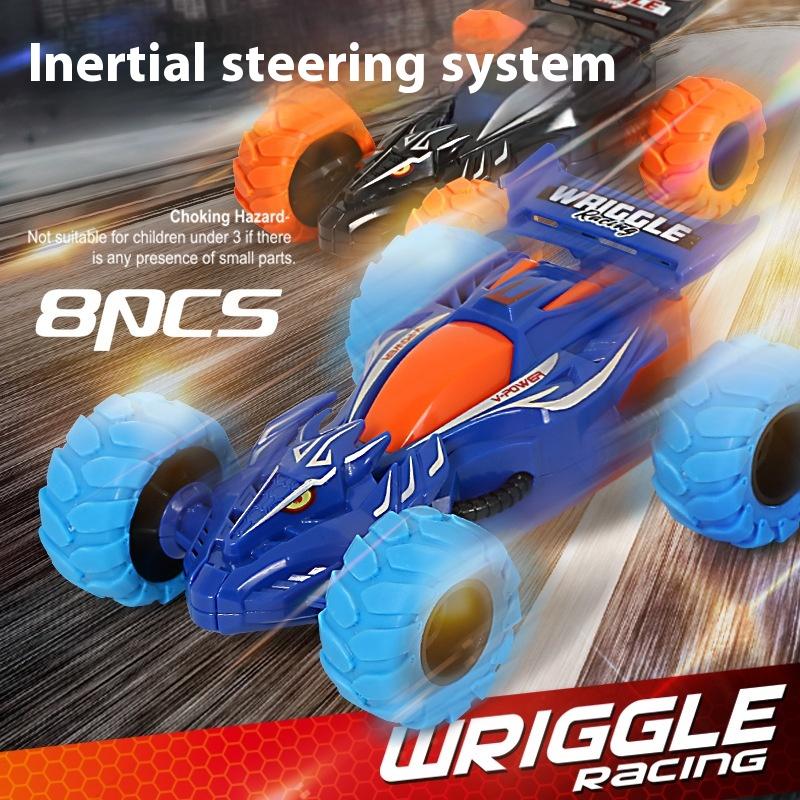 Children's Rapid Dump Truck With Dragon Head Twist Rear Pull Double-Sided Vehicle Inertia Anti Fall Model Boys' Toy Car