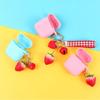 Holder Simulation Fruit Interior Accessories Keyrings Strawberry Keychain Jewelry Gift Bell KeyRing