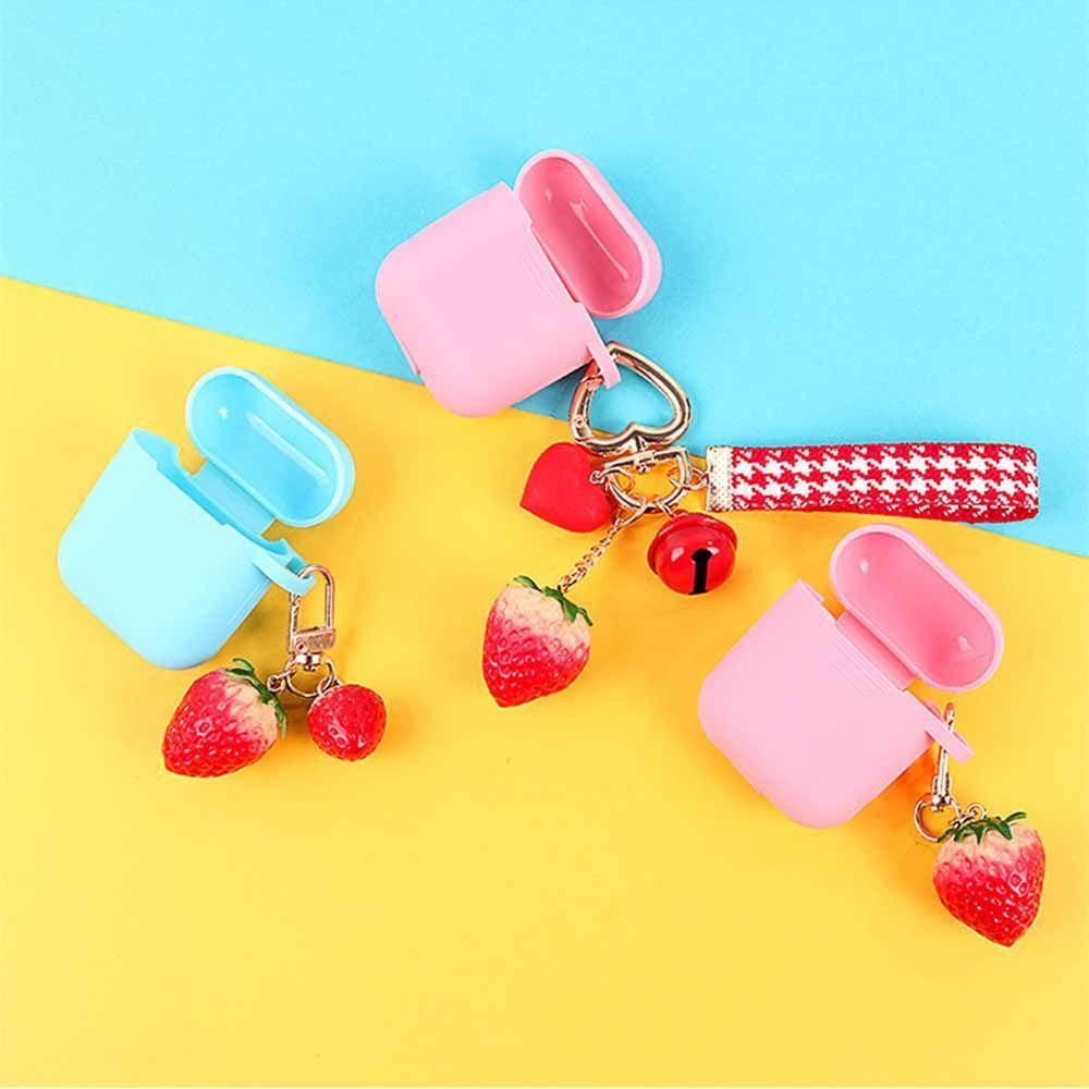Holder Simulation Fruit Interior Accessories Keyrings Strawberry Keychain Jewelry Gift Bell KeyRing