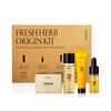 Набор для ухода за кожей Fresh Herb Origin для путешествий (Тонер 30 мл + Сыворотка 10 мл + Крем 20 мл + Мыло 30 г)