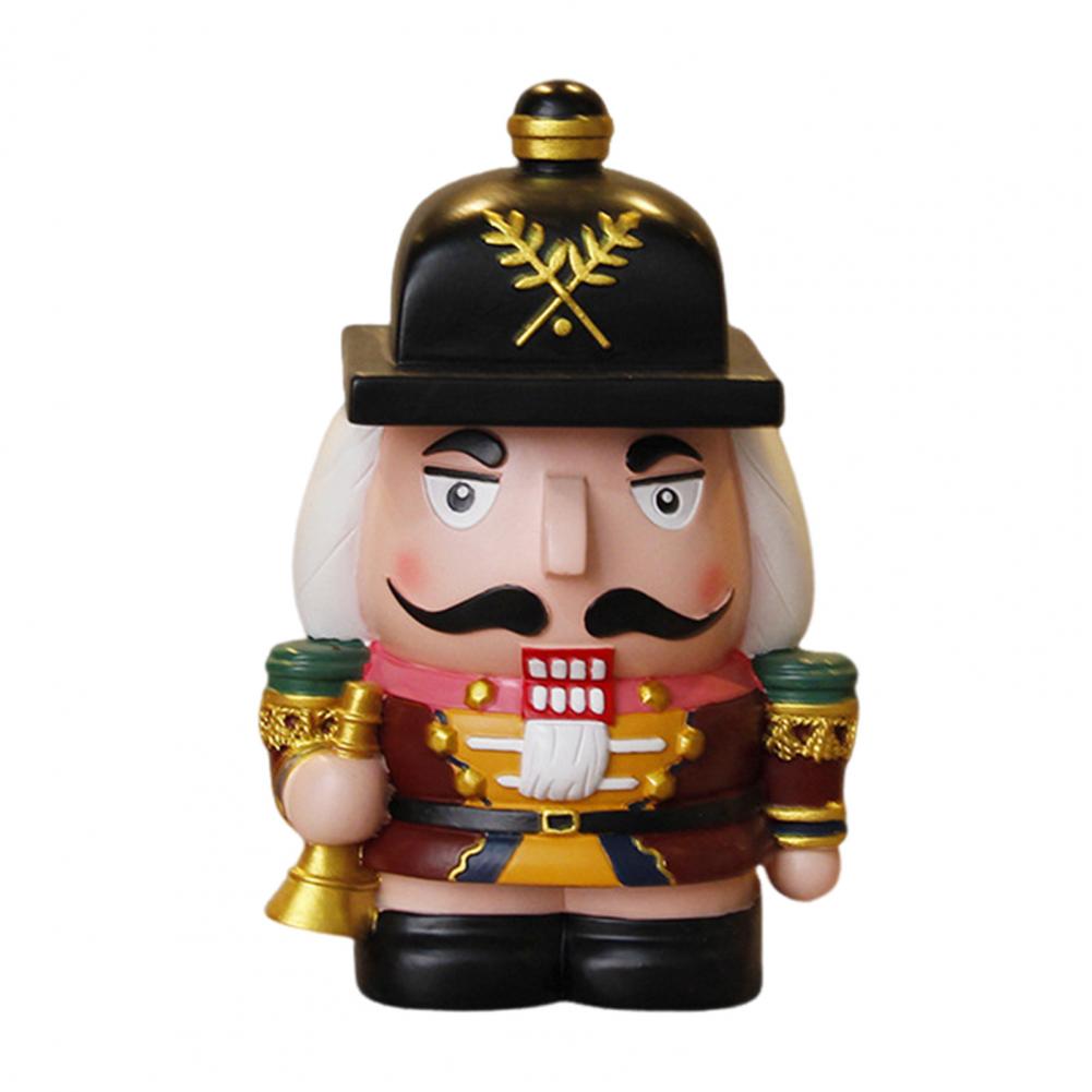 Nutcracker Soldier Money Box Resin Nutcracker Soldier Coin Bank for Saving Seasonal Cheer Multifunctional for Holiday for Kids