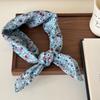 3pcs/set Korean Style Printed Headscarf Colorful Flower Square Headband Floral Neck Scarf  Girls