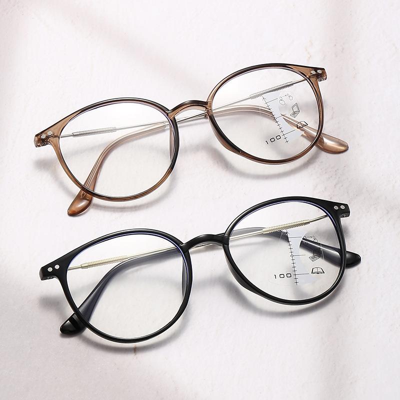 Роскошные мультифокальные очки для ближнего и дальнего зрения унисекс, очки для чтения с защитой от синего света, диоптрии для женщин и мужчин, сверхлегкие очки для дальнозоркости от 0 до +4,0