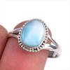 Natural Republic Larimar Gemstone 925 Solid Silver Jewelry Ring Size 9.5 B5o66