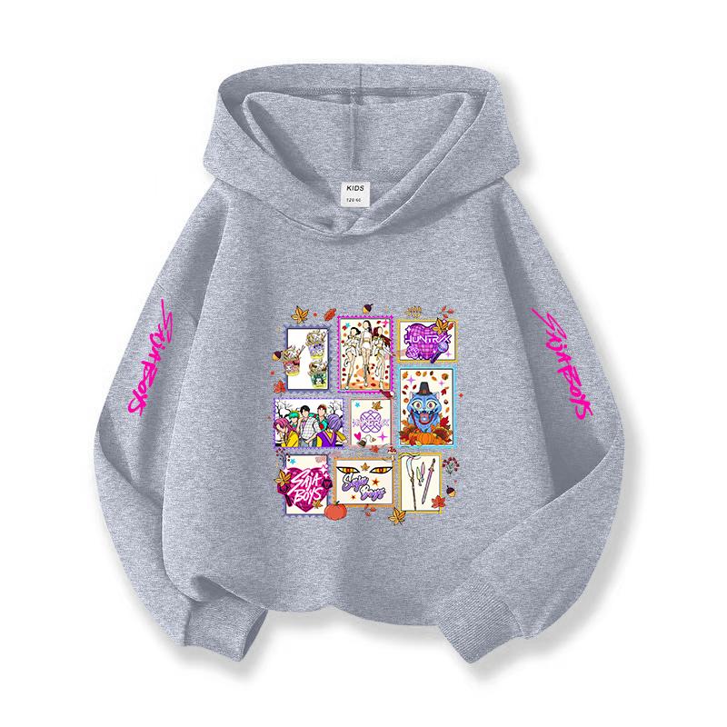 Kpop Korean Style Christmas Holiday Casual Children's Hooded Sportswear Halloween Witch Hunting Fan Fashion Girl Top