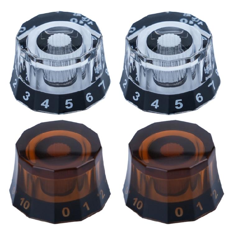 4 Pcs Electric Guitar Volume Tone Control Knobs Potentiometer Cap Easy to Use