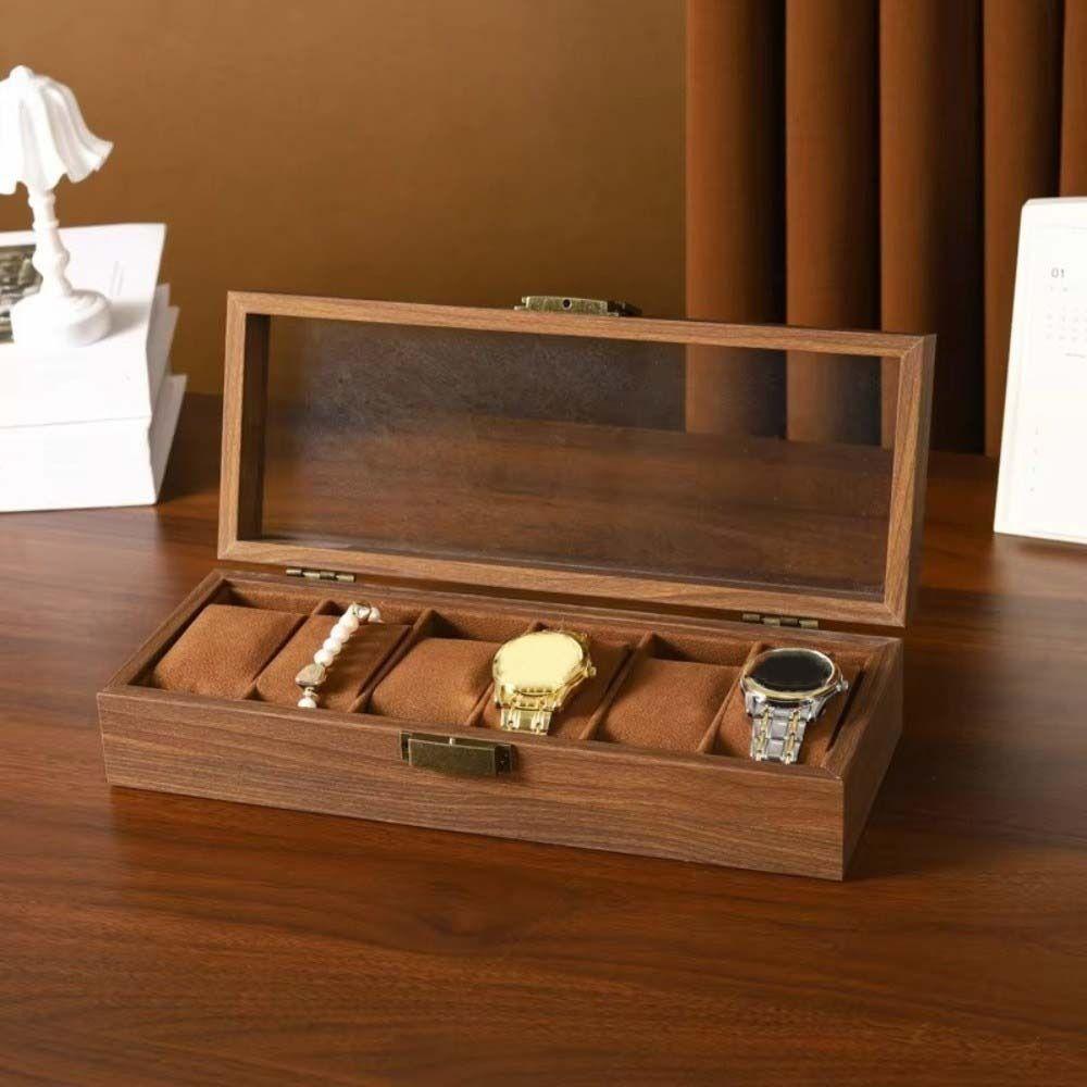 Walnut Wood Wooden Watch Box Soft Watch Pillow Watch Display Box Watch Storage Box  Gift Packaging