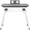 Iimono117 Keyboard Stand Table Type White Adjustable Folding Table Type 61 76 88 Keys Compatible Digital Piano Folding Synthesizer Keyboard Stand