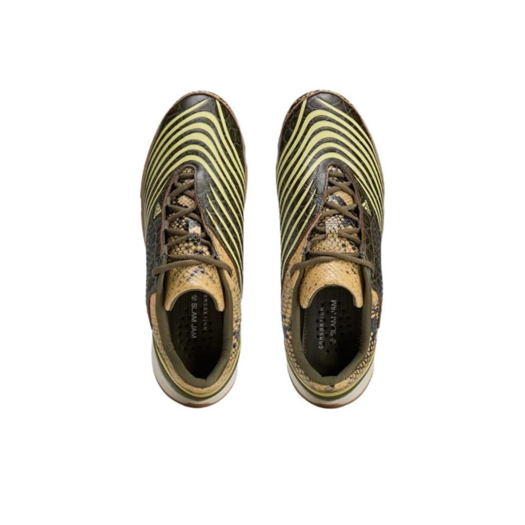 Slam Jam x adidas F50.7 Sala C5 Пудрово-желтый Крок Унисекс Кроссовки Коричневый Градиент-Океан Темный-Хаки JR2201