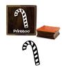 Printtoo Diary Card Candy Cane Design Square Wooden Rubber Stamp Print Block-2 X 2