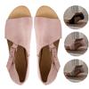 Women Sandals Fashion Summer Shoes Leather Flat Sandals Buckle Strap Slippers Fish Mouth Sandals