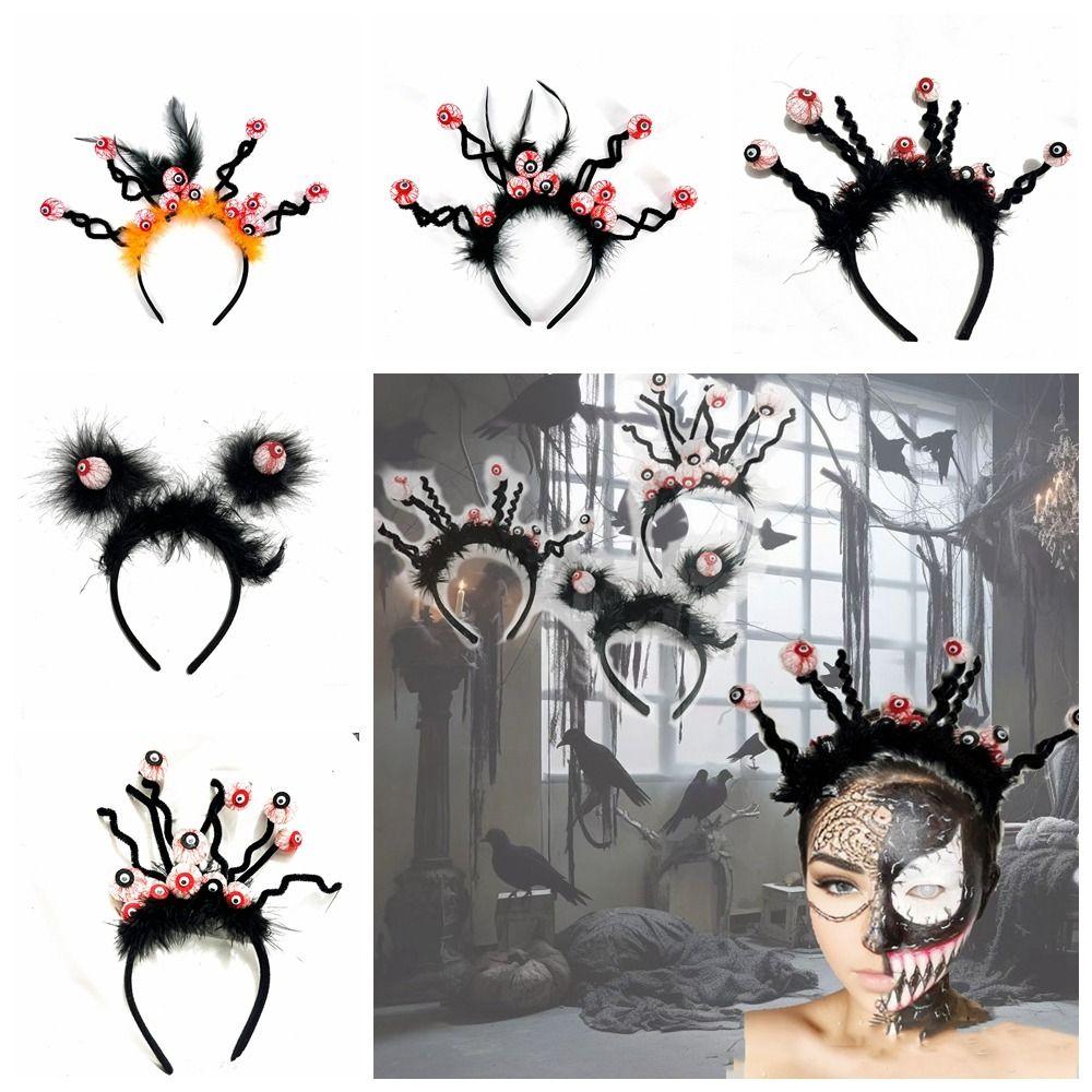 Party Decor Halloween Eyeball Headband Lightweight Horror Hair Hoop Spooky Hairband Cosplay Props