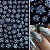 Exquisite Nail Sliders Smooth 3D Effect Paper Snowflakes Embossed Christmas New Year Sticker