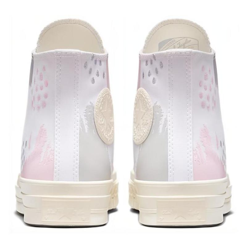 Converse Chuck Taylor All Star 1970-е Стильные и Универсальные Эспадрильи на Высокой Платформе Женские Белые Серые Розовые