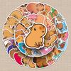 50 Cute Capybara Doodle Stickers for Phone Cases and Stationery
