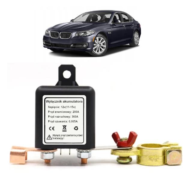 Zdalny automatyczny wyłącznik odłącznik akumulatora 12V 200A 2x pilot