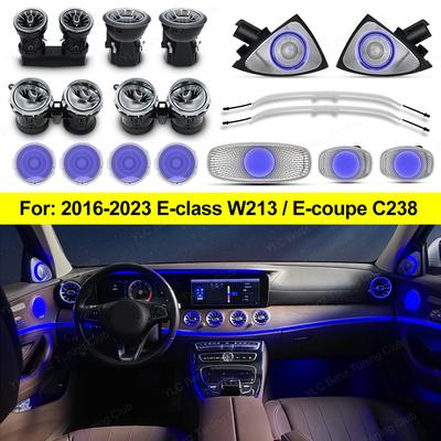 64 цвета светодиодных воздуховодов для Mercedes Benz W213 E-Class Coupe AMG E43 E53 E250 3D вращающийся твитер динамик внутреннее окружающее освещение