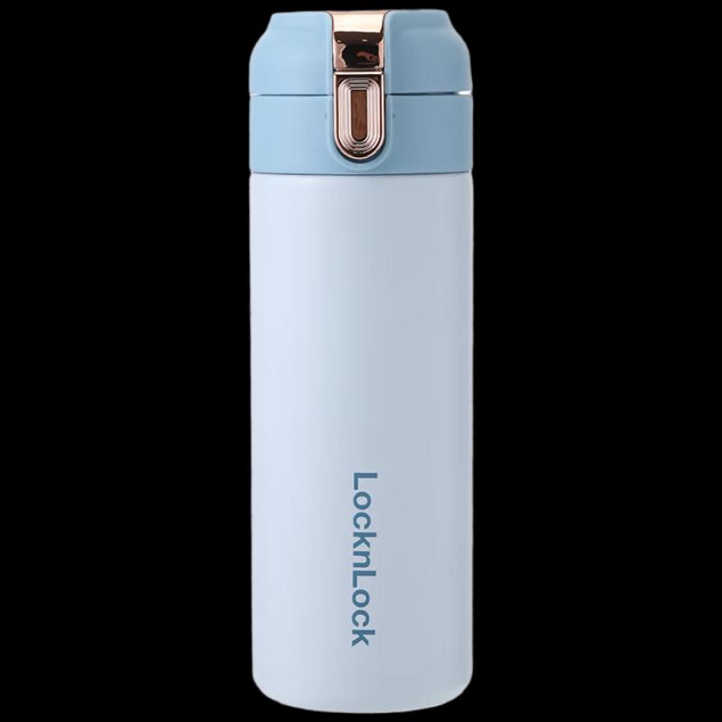 Термобутылка LocknLock 400 мл, портативная, из нержавеющей стали, с ручкой