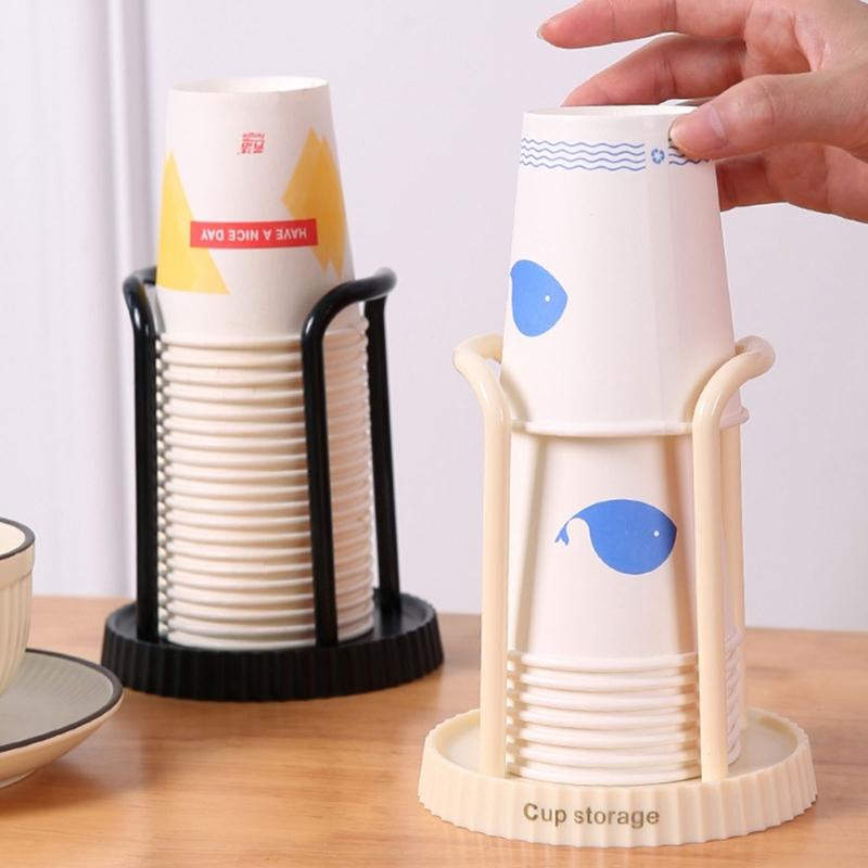 Disposables Paper Cup Holder Countertops Cup Storage Organiser for Home Offices