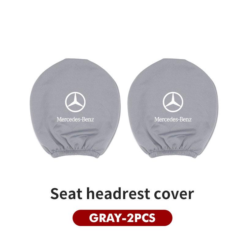 Чехол на подголовник автомобильного сиденья, грязезащитный, эластичный, для интерьера сиденья, для Mercedes Benz C180 C300 W124 W176 W177 GLC CLE CLA AMG