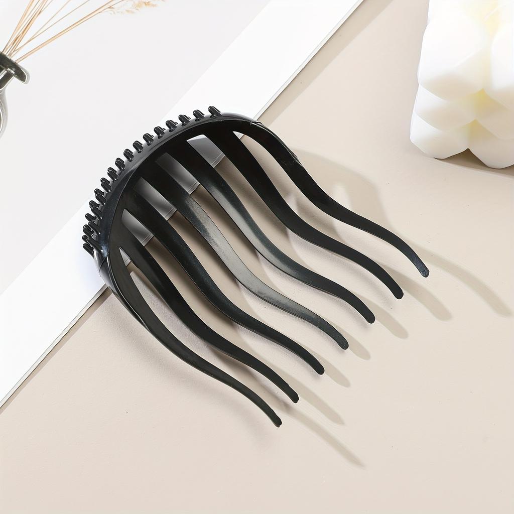 Простая пушистая расческа для волос «конский хвост» с 7 акриловыми зубцами, удлинитель для волос для девочек, элегантные вставки для заколок для волос, аксессуары