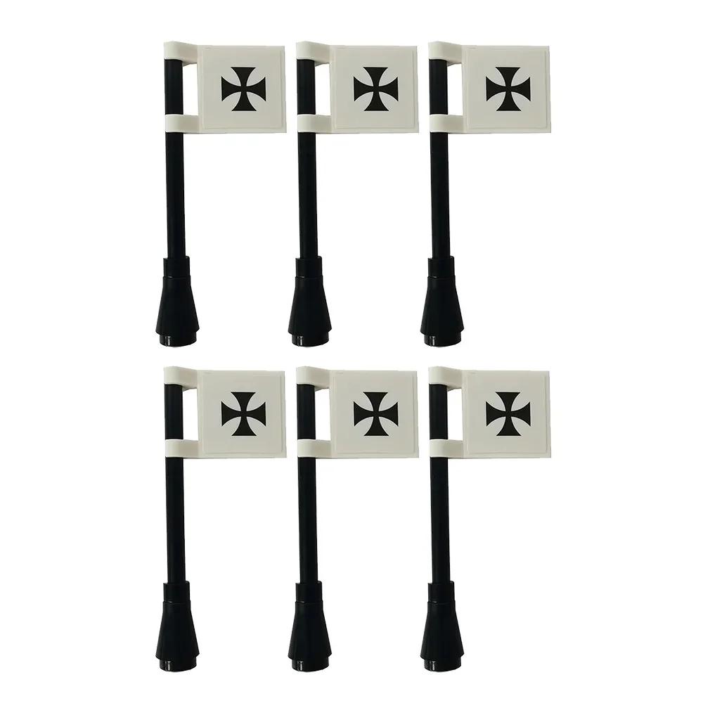 Флаг Строительный блок Средневековые города-государства Военная фигурка Флаг Оружие Древний Священная Римская империя Иерусалим Рыцарь Святого Лазаря Легион Игрушка