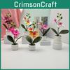 Faux Phalaenopsis Potted Flower For Event Decor And Indoor Home Embellishment