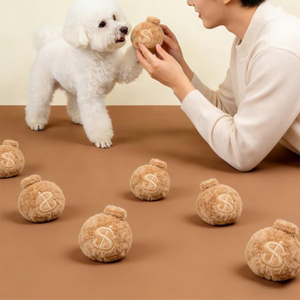 Bite Resistant Dog Elastic Ball Money Bag Shape Pet Interactive Ball Interactive Play
