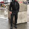 Autumn Winter Men's  Fashion Overalls Long Sleeve Casual Fitness Jumpsuit Collar Jumpsuit