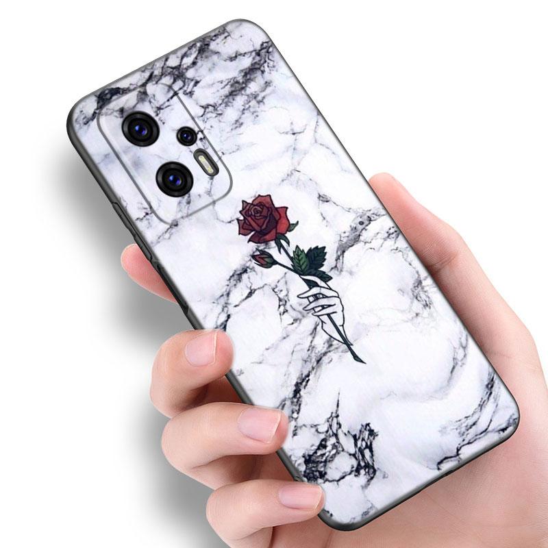 Черный и белый мраморный чехол для телефона Xiaomi POCO F2 F3 M2 M3 M4 X3 X4 Pro NFC F4 GT 5G F1 X2 C3 C31 C40 M5S TPU черный чехол
