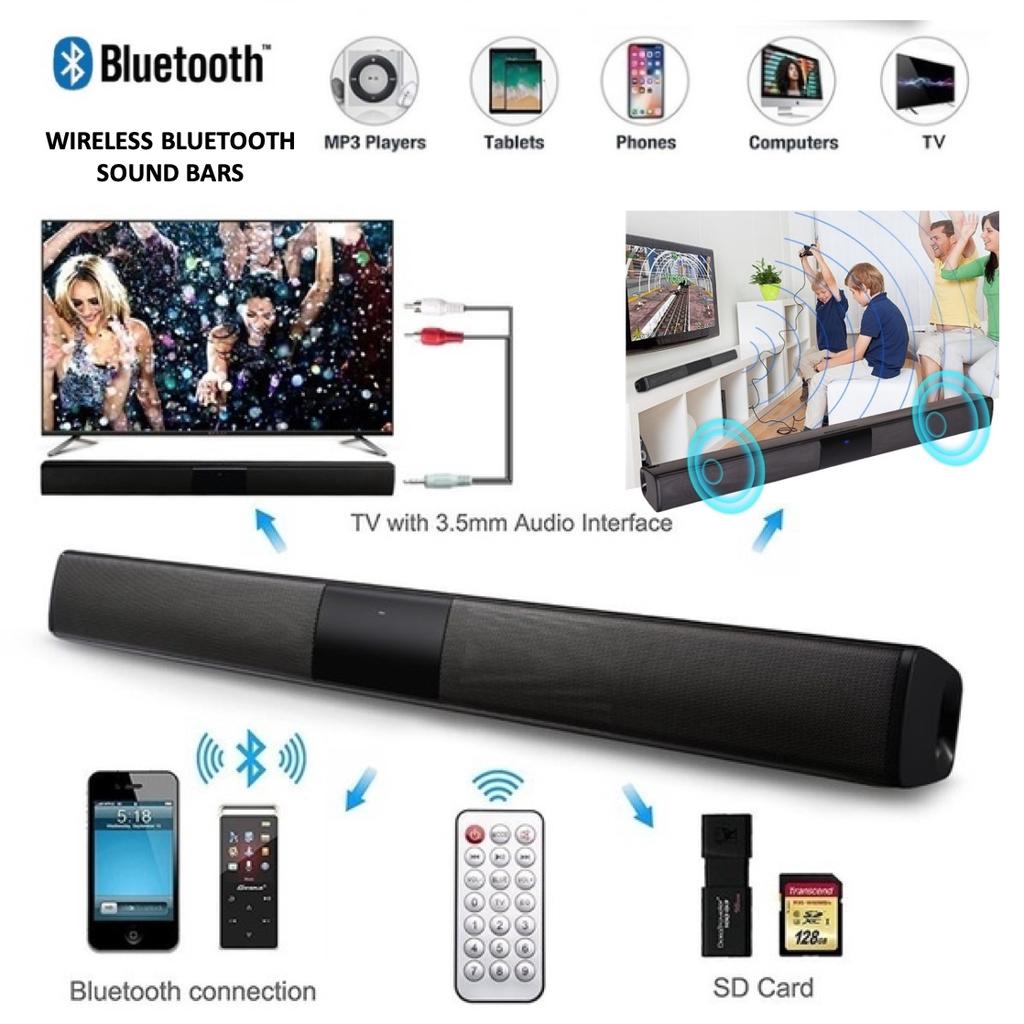 Беспроводная звуковая панель Bluetooth с динамиком для телевизора, звуковая панель для домашнего кинотеатра с пультом дистанционного управления