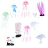 9pcs Luminous Aquarium Coral Decorations Glowing Effect Artificial Coral Plant Ornaments