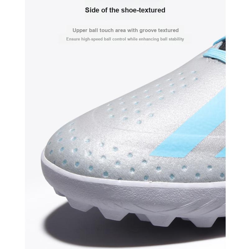 Adidas Детские кроссовки X Crazyfast Messi.3 TF J Infinito Pack серебристо-серебристый-металлик Bliss-Blue IE4073