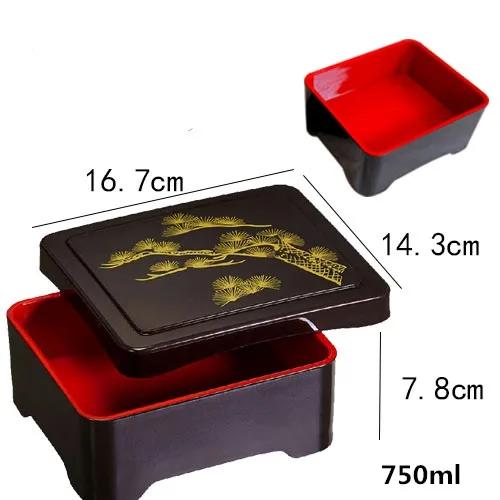Eel Sushi Junte Baihui Lunch Box Sandwich with Cover Japanese Lunch Box Snack Take Out Lunch Box Sushi Food Container Bento